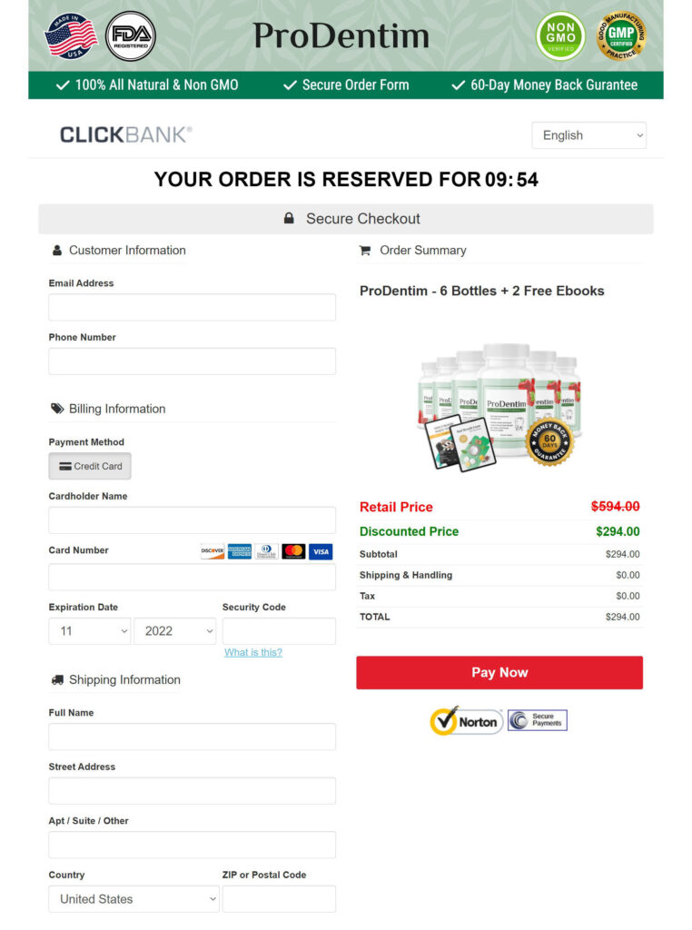 ProDentim Checkout