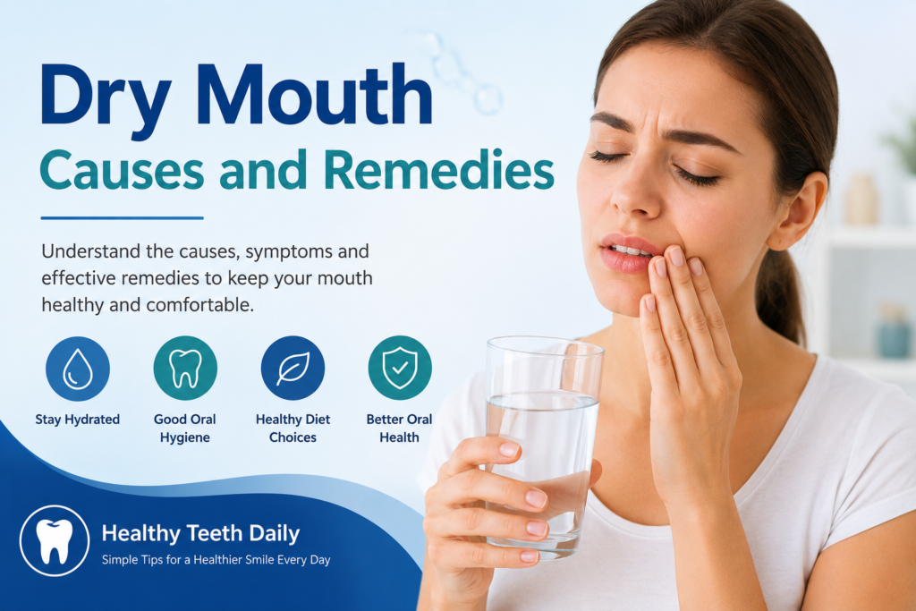 Dry Mouth Causes and Remedies – symptoms, treatment, prevention tips and oral health guide