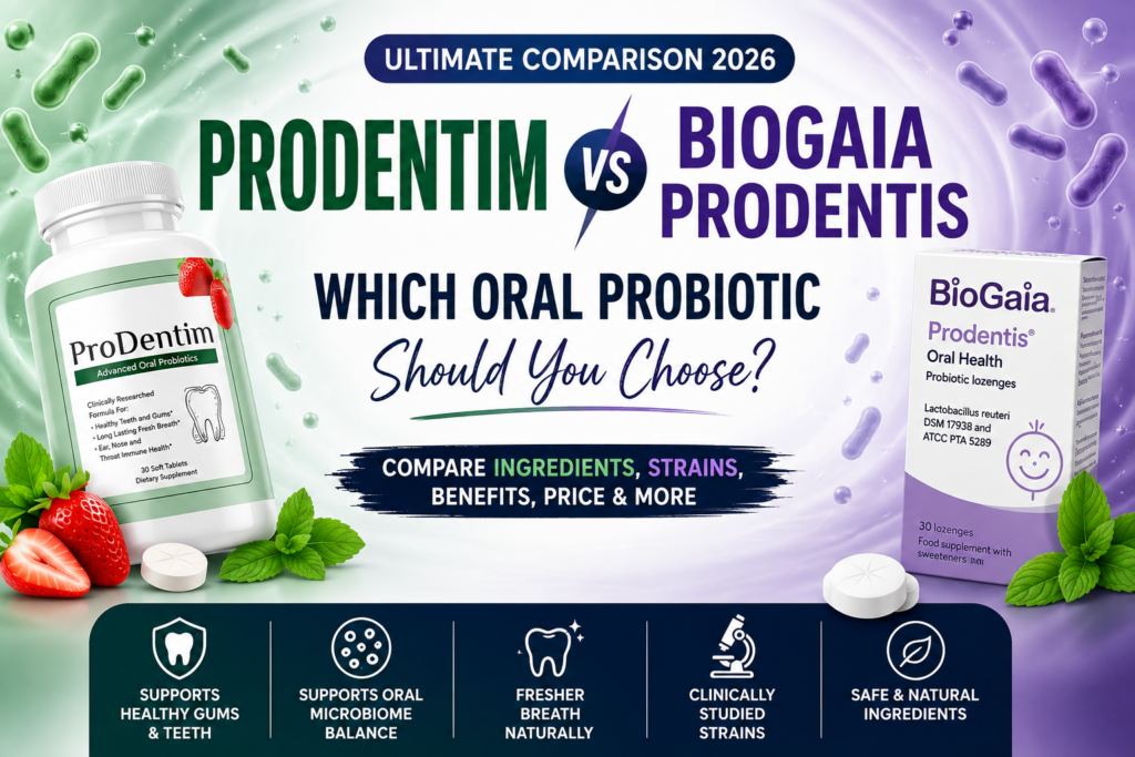 ProDentim vs BioGaia Prodentis oral probiotic comparison