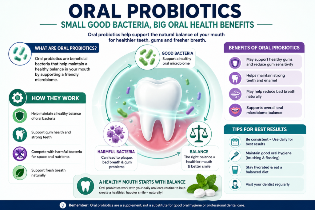 How oral probiotics support oral health